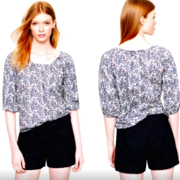 3 × $25 🎁 J. Crew Liberty Floral Peasant Top - Picture 7 of 7